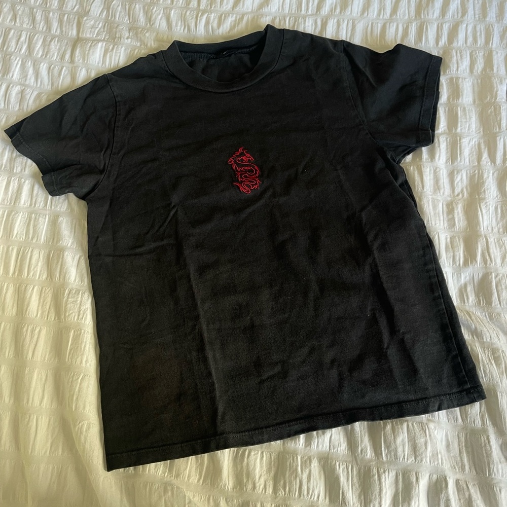 brandy melville john galt black short sleeve tee